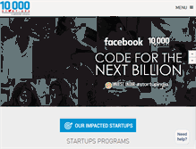 Tablet Screenshot of 10000startups.com